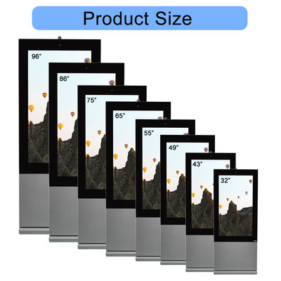 Tela exterior Dustproof impermeável da propaganda de IP65 LCD 55 polegadas